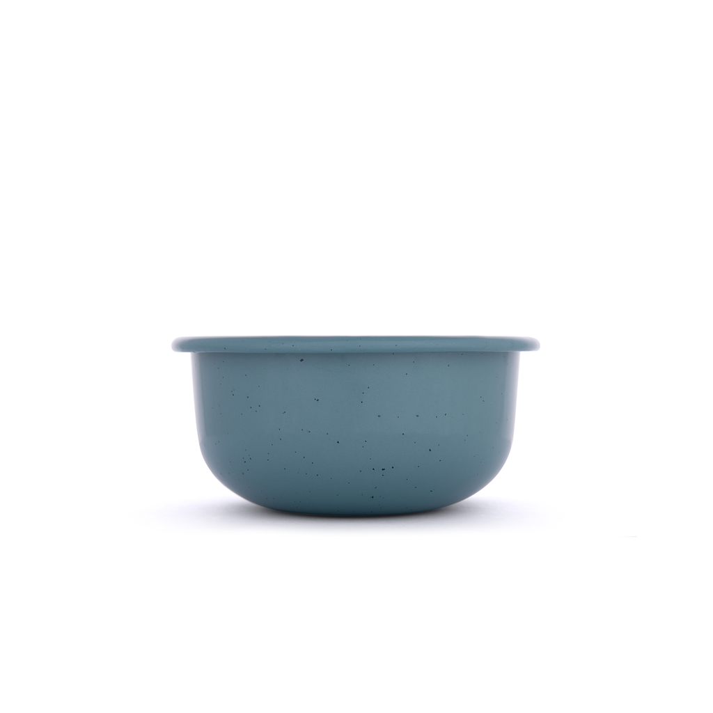 Rolled Enamelware Side Bowl smokey blue Barebones