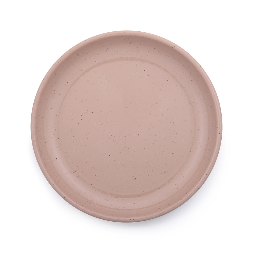 [CKW-1087] Rolled Enamelware Plate dusty rose Barebones