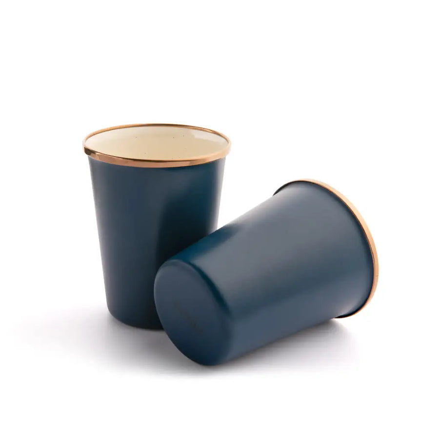 Cup tall, 2-tone, indigo blue, Barebones