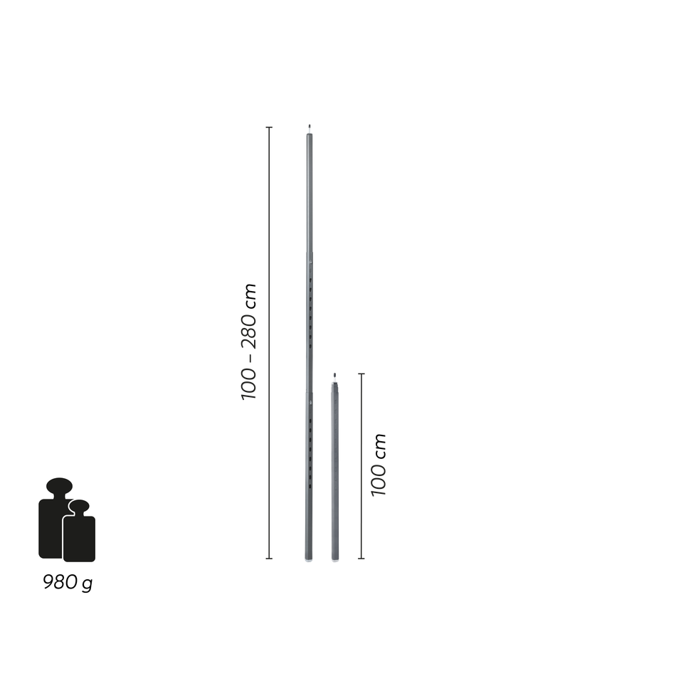 Tarpstange  L Tarp pole 2.8 m, Groenberg