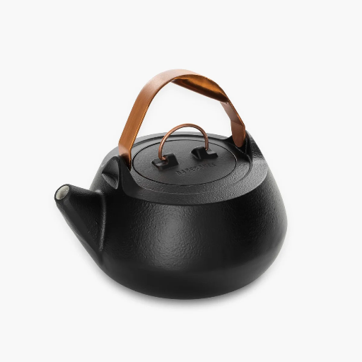 [CKW-1106] Enamel Lined Cast Iron Teapot Barebones