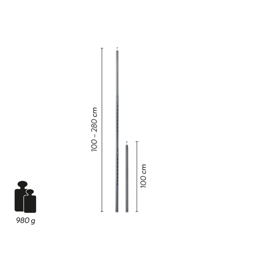 [266101] Barre Barande L Tarppole 2.8 m, Groenberg